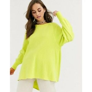 Neon Yellow Free People Oversized Thermal Sz. L